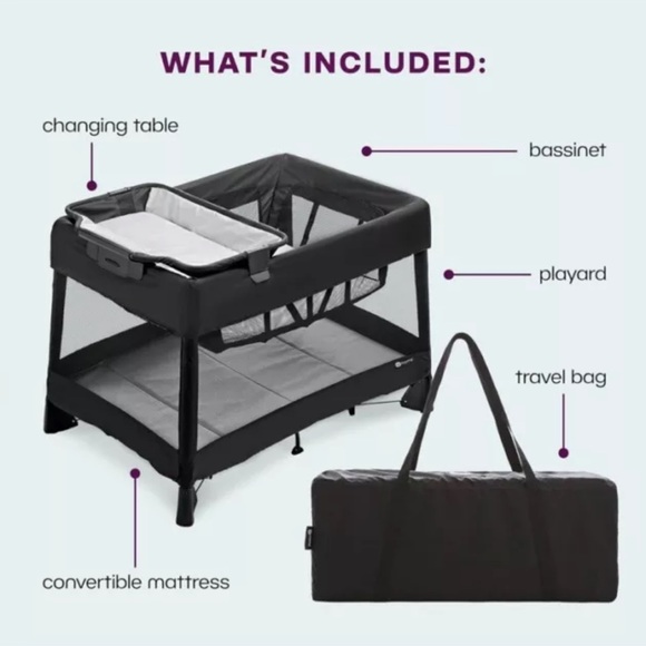 4moms Breeze Plus Portable Playard Removable Bassinet Changing Table - Picture 3 of 5